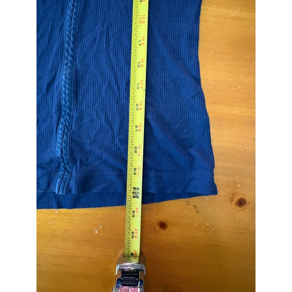 Robert‎ Rodriguez Navy Blue Ruffle Ribbed Knit Racerback Top Small - Picture 7 of 7